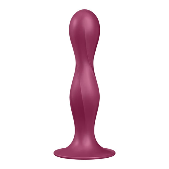 Satisfyer Double Ball-R Weighted Dildo Red Silicone Anal Probe Sex Toy