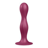 Satisfyer Double Ball-R Weighted Dildo Red Silicone Anal Probe Sex Toy