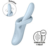 Satisfyer Heat Flex 4 Warming Rabbit Vibrator Blue G-Spot Rotator Sex Toy