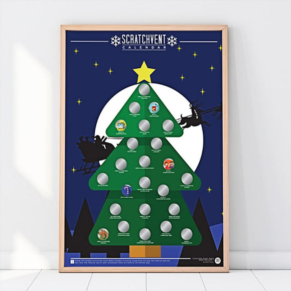 Scratchvent Calendar Christmas Advent 24 Day Festive Activity Fun