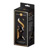 Secret Kisses 3.5" Handblown Black Glass Butt Plug Anal Temperature Play Sex Toy
