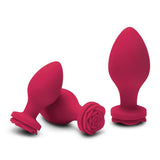 Secret Kisses Rosegasm Butt Bouquet Red Rose Bud Anal Plug Training Starter Set