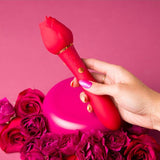 Secret Kisses Rosegasm Lingo Dual Ended Vibrator Clitoral Rose Bud Massager Female Sex Toy