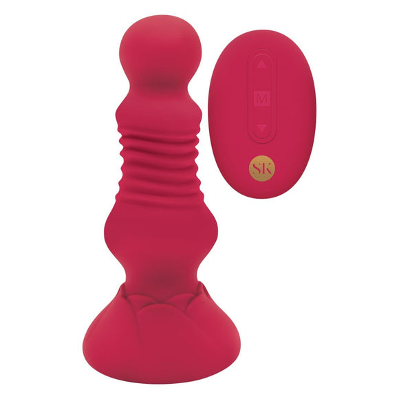 Secret Kisses Rosegasm Rosebud Thrusting Butt Plug Remote Control Anal Vibrator Sex Toy