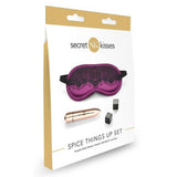 Secret Kisses Spice Things Up Set Blindfold Bullet Vibrator Love Dice