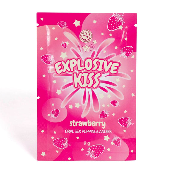 Secret Play Explosive Kiss Oral Sex Popping Candies Strawberry Flavour Edible Sweets