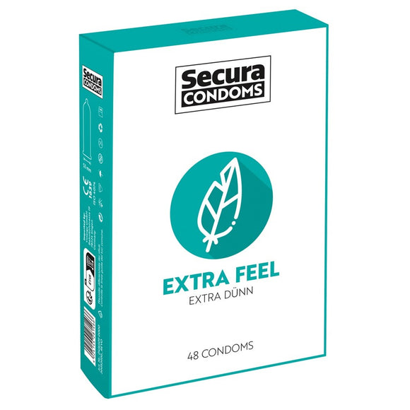 Secura Extra Feel Condoms 48 Pack Ultra Thin Safe Sex Prophylactics