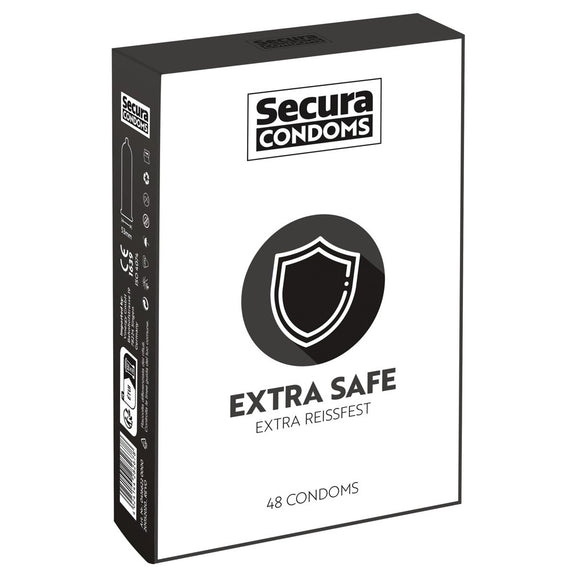 Secura Extra Safe Condoms 48 Pack Thick Anal Sex Stamina Prophylactics