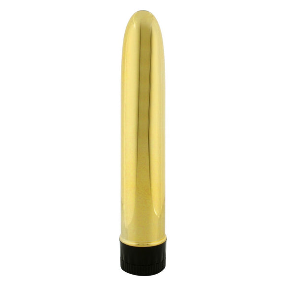 Seven Creations Gold Slimline Smooth Multi Speed Vibrator Classic Vibe Sex Toy