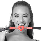 Sex & Mischief Amor Ball Gag Silicone Red Heart Breathable Mouth Strap Bondage Fetish Play