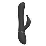 Vive Chou Interchangeable G-Spot Rabbit Vibrator Black Clitoral Bunny Sex Toy