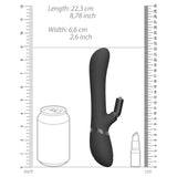 Vive Chou Interchangeable G-Spot Rabbit Vibrator Black Clitoral Bunny Sex Toy