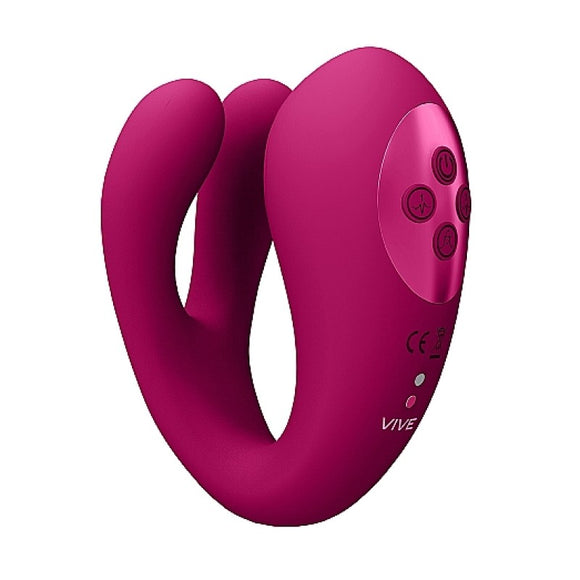 Shots Vive Yoko Triple Action Clitoral Pulse Wave Stimulation Dual Prong Vibrator Massager Sex Toy