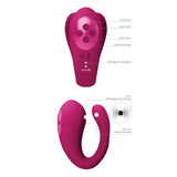 Shots Vive Yoko Triple Action Clitoral Pulse Wave Stimulation Dual Prong Vibrator Massager Sex Toy