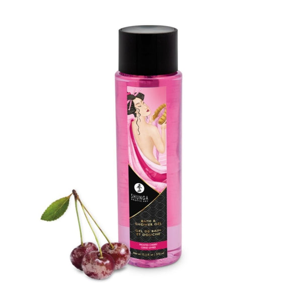 Shunga Bath & Shower Gel Frosted Cherry Lickable Fresh Erotic Wash
