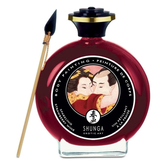 Shunga Edible Body Painting Sparkling Strawberry Wine Flavour Sex Foreplay