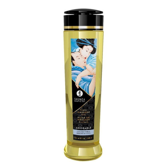 Shunga Erotic Massage Oil Adorable Coconut Thrills 240ml Natural Glide