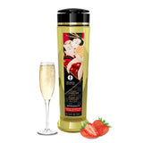 Shunga Erotic Massage Oil Romance Sparkling Strawberry Wine 240ml Natural Glide