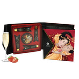 Shunga Geisha's Secret Luxury Gift Set Sparkling Strawberry Wine Erotic Massage Play