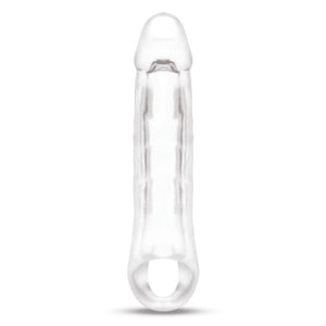 Size Up 2" See-Thru Penis Extender Sleeve with Ball Loop Cock Sheath