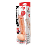 Size Up 3" See-Thru Clear Penis Extender Sleeve with Ball Loop Sex Aid