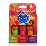 Skins Fruity Tubes Flavoured Lubes 3 x 12ml Water Based Lubricant Sampler Pack