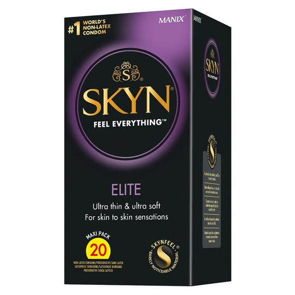 SKYN Elite Non-Latex Ultra Thin Condoms 20 Pack Safe Sex Prophylactics
