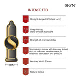 SKYN Intense Feel Non Latex Dotted Wave Natural Condoms 36 Pack Safe Sex