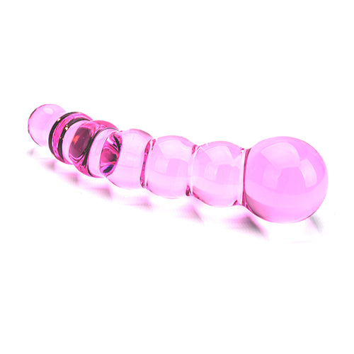 Spectrum Ribbed Glass Dildo Pink G-Spot Love Probe Anal Beads Sex Toy Lightspeed Love Spectrum Ribbed Glass Dildo Pink G-Spot Love Probe Anal Beads Sex Toy Lightspeed Love