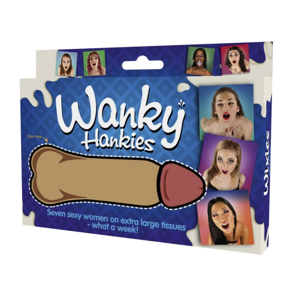 Wanky Hankies Sexy Women Face Print Masturbation Tissue Funny X-Rated Secret Santa Mens Gift