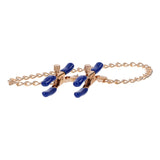 Sportsheets Cougar Gold Chained Nipple Clamps Adjustable Tension Fetish Bondage Play