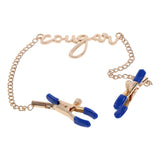 Sportsheets Cougar Nipple Clamps Gold Chain Adjustable Tension Fetish Bondage Play