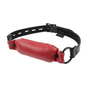 Sportsheets Saffron Soft Bit Gag Red Cushion Mouth Gag Vegan Leather Fetish BDSM Bondage Play