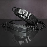 Sportsheets Sincerely, Bow Tie Leather Collar and Leash Submissive Bondage Restraint Fetish Play