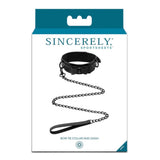 Sportsheets Sincerely, Bow Tie Leather Collar and Leash Submissive Bondage Restraint Fetish Play