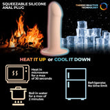 Squeeze-It Squeezable Phallic Dildo Flesh Skin Tone Flexible Temperature Play Sex Toy
