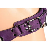 Strap U Bodice Deluxe Purple Leather Corset Harness Strap-On Sex Belt