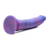 Strap U Magic Stick 8" Glitter Silicone Dildo Realistic Purple Penis Sex Toy