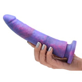 Strap U Magic Stick 8" Glitter Silicone Dildo Realistic Purple Penis Sex Toy