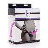 Strap U Navigator Strap-On G-Spot Dildo Purple Pegging Shaft Couples Sex Harness Toy Set