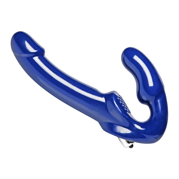 Strap U Revolver II Vibrating Strapless Strap-On Dildo Blue Penis Couples Sex Toy