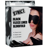 Strict Black Fleece Lined Blindfold Mask BDSM Bondage Fetish Play