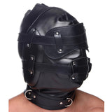 Strict Bondage Hood with Penis Gag BDSM Sensory Play Gimp Slave Fetish Mask