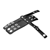 Strict Cock Strap + Ball Stretcher Leather Stud Penis Snap Ring Bondage Fetish Play