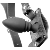 Strict Male Harness Steel Cock Ball Ring Anal Butt Plug Bondage BDSM Fetish