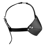 Strict Muzzle Harness with Ball Gag Mouth Restraint Strap BDSM Fetish Play