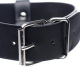 Strict Wide Collar with O-Ring Leather Bondage Neck Choker Fetish Play