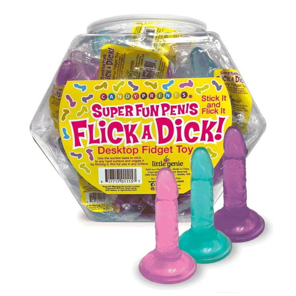 Super Fun Penis 'Flick A Dick!' Fidget Toy Fishbowl (24 Pieces)
