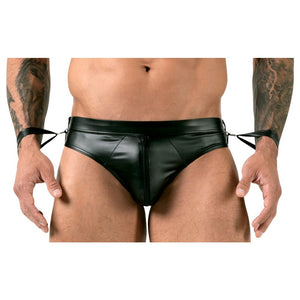 Svenjoyment Bondage Mens Jock Brief with Handcuffs Male Underwear Gay Fetish Wear