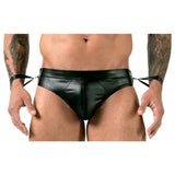 Svenjoyment Bondage Mens Jock Brief with Handcuffs Male Underwear Gay Fetish Wear